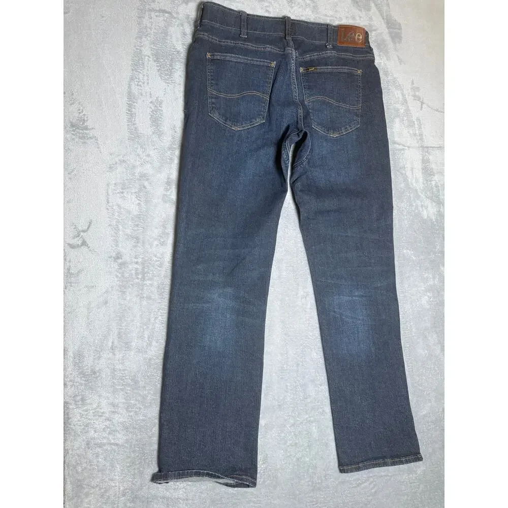 Lee Extreme Motion Athletic Fit Tapered Stretch Jeans 34/32 Men’s Dark Wash